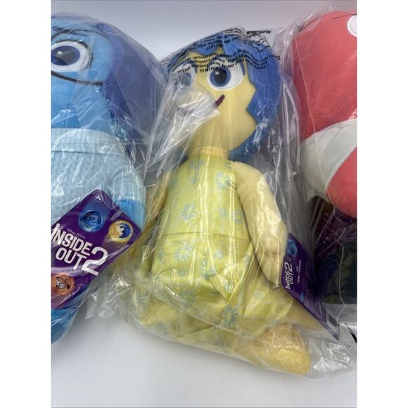 Disney Inside Out 2PLUSH Emotions 2024 NEW Set Of 3 Joy Sadness Anger - Picture 3 of 5